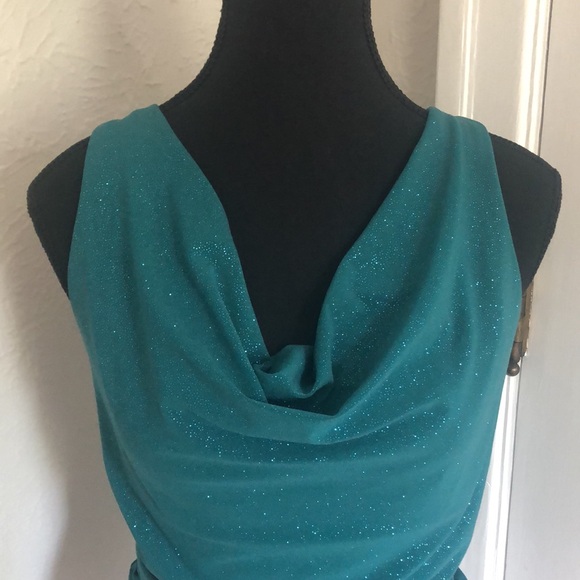 Ladies Eclipse Teal Sparkle Tank - Size Small - Picture 2 of 5